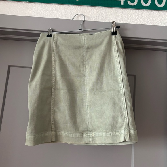 Mint Green Mini Skirt - Picture 2 of 4